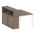 Рабочая станция с опорным шкафом-купе Metal System Style БП.РС-СШК-2.1 1410x1475x1098 (Дуб Наварра/Серый металл)
