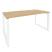 Стол рабочий на О-образном м/к Onix O.MO-SP-4.8 1580x800x750 (Тиквуд Темный/Белый Металл)