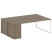 Рабочая станция с шкафом-купе на О-образном м/к Metal System Style БО.РС-СШК-1.5 Т 2210x1475x750 (Дуб наварра/Серый металл)