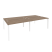 Рабочая станция на П-образном м/к Onix O.MP-D.RS-4.3.7 2760x1475x750 (Тиквуд Темный/Белый Металл)