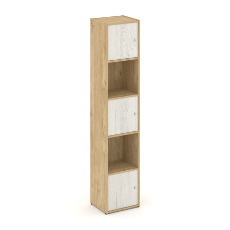 Стеллаж Locker Plus LK.K-007 408x350x1983 (Тиквуд Светлый | Дуб Наварра)