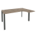 Стол эргономичный правый на П-образном м/к Onix O.MP-SA-4R 1580x1180x750 (Тиквуд Темный/Белый Металл)