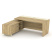 Стол руководителя с тумбой Corner COR.SRT-20 (L) (2000x1800x750) (Гикори Песочный-Ваниль | Металл Ваниль)