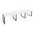 Стол переговорный Onix O.MO-PRG-3.2 3540x980x750 (Тиквуд Темный/Белый Металл)