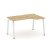 Стол рабочий эргономичный SN-5A.SPA-001(R) (1380х600/980х750) (Тиквуд Светлый/Металл Антрацит)