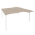 Рабочая станция на П-образном м/к Onix O.MP-D.SA-1 1580x1995x750 (Тиквуд Темный/Белый Металл)