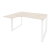 Стол эргономичный левый на О-образном м/к Onix O.MO-SA-3L 1380x1180x750 (Тиквуд Темный/Белый Металл)