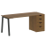 Стол письменный VR.SP-3-178.4.A 1780x720x750 (Серый/Белый Металл)
