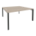 Рабочая станция на П-образном м/к Onix O.MP-D.RS-2.4.8 1580x1635x750 (Тиквуд Темный/Белый Металл)