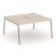 Рабочая станция 2 места ES.D.RS-2.4-LK (1580х1500х750) (Тиквуд Светлый/Металл Латте)