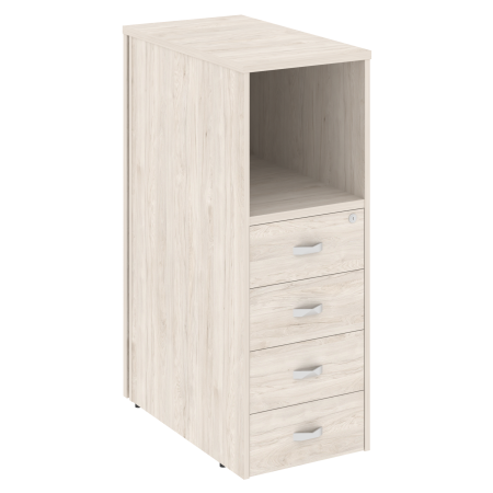 Тумба 4 ящика завершающая, левая Onix O.R-TV-4L 436x767x1185 (Денвер Светлый)
