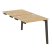 Стол-приставка двойной на деревянных опорах Onix Wood OW.D.SPR-0.8 780x1635x750 (Тиквуд Светлый/Дуб Темный)
