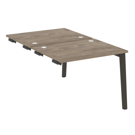 Стол-приставка двойной на деревянных опорах Onix Wood OW.D.SPR-1.8 980x1635x750 (Тиквуд Темный/Дуб Темный)