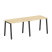 Рабочая станция на 2 рабочих места на А-образном м/к Metal System Style БА.СМ-2.1 2000x720x750 (Дуб наварра/Серый металл)