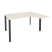 Стол эргономичный правый на П-образном м/к Onix O.MP-SA-3R 1380x1180x750 (Тиквуд Темный/Белый Металл)