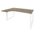 Стол эргономичный левый на О-образном м/к Onix O.MO-SA-4L 1580x1180x750 (Тиквуд Темный/Белый Металл)
