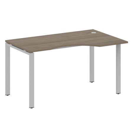 Стол криволинейный правый Metal System Style БП.СА-2 Пр 1400x900x750 (Вяз/Серый металл)
