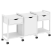 Тумба на колесных опорах наборная VR.L-TN-6.K 1440x460x767 (Тиквуд Темный/Белый металл)