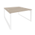 Рабочая станция на О-образном м/к Onix O.MO-D.RS-2.3.7 1380x1475x750 (Тиквуд Темный/Белый Металл)