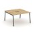 Рабочая станция 2-х сторонняя SN-4A.DRS-001 (980х1232х750) (Тиквуд Светлый/Металл Антрацит)