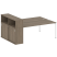 Рабочая станция с опорным шкафом-купе Metal System Style БП.РС-СШК-2.5 2210x1475x1098 (Дуб Наварра/Серый металл)