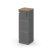 Шкаф средний узкий SN.STU-205(L) (400х400х1203) (Антрацит/Тиквуд Светлый/Прозрачный)
