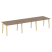 Стол переговорный на деревянных опорах Onix Wood OW.PRG-3.2 3540x980x750 (Тиквуд Светлый/Дуб Темный)