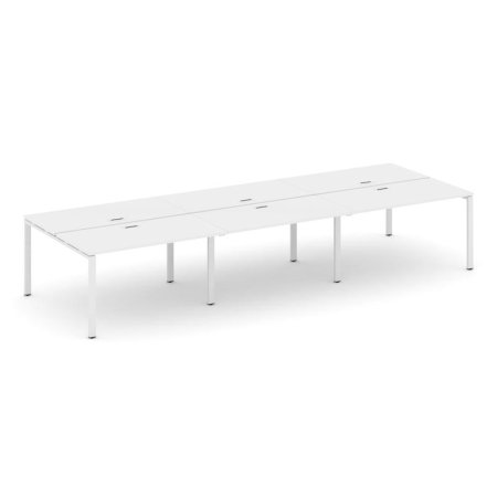 Рабочая станция 2-х сторонняя SN-6P.DRS-071 (2940х1432х750) (Белый/Металл Белый)