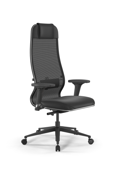 Кресло для руководителя Метта SynchroSit 10 B1-115D - X2+Extra /Um00/Wm12/D02P(M23.B11.G19.W02) (Черный)