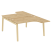 Рабочая станция на деревянных опорах Onix Wood OW.D.SA-3 1380x2395x750 (Тиквуд Светлый/Дуб Темный)