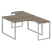Рабочая станция криволинейная Metal System Style БО.РАС-СА-2.3 1400x2435x750 (Дуб Наварра/Серый металл)