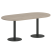 Стол овальный VR.SP-5-180.1 1800x900x750 (Серый/Белый Металл)