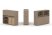 Тумба двойная + низкая надставка ES.NB.2N-9 (1500х410х1135) (Латте/Тиквуд Светлый)