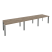 Стол переговорный Onix O.MP-PRG-3.3 4140x980x750 (Тиквуд Темный/Белый Металл)
