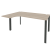 Стол эргономичный левый на П-образном м/к Onix O.MP-SA-4L 1580x1180x750 (Тиквуд Темный/Белый Металл)
