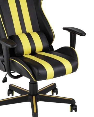 Кресло игровое TopChairs Camaro желтое (Геймерское кресло Camaro желтый)
