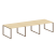 Переговорный стол 3 столешницы Metal System Style БО.ПРГ-3.2 3600x1235x750 (Дуб Наварра/Серый металл)