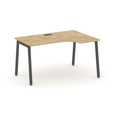 Стол рабочий эргономичный SN-4A.SPA-021(R) (1380х800/980х750) (Тиквуд Светлый/Металл Антрацит)