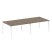 Стол для переговоров (2 столешницы) на А-образном м/к Metal System Style БА.ПРГ-2.3 2800x1235x750 (Дуб наварра/Серый металл)