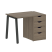 Стол письменный VR.SP-3-98.4.A 980x720x750 (Серый/Белый Металл)