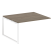 Проходной наборный элемент переговорного стола Metal System Style БО.ППРГ-3 1400x1235x750 (Дуб Наварра/Серый металл)