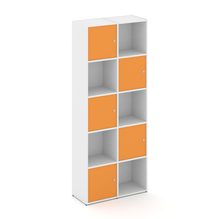Стеллаж Locker Plus LK.K-008 798x350x1983 (Белый | Оранжевый)