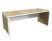 Стол для руководителя Steel Evo 17200 2000х800х740 (Дуб светлый/серый)