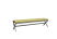 Банкетка трехместная NLT.L-3 (Kanzas 20/Металл Белый)