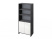 Шкаф для документов полуоткрытый Festus FI-672.G 800x460x1861 (Хромикс Белый/Камень Пьетра Гриджиа черный)