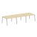 Стол для переговоров (3 столешницы) на А-образном м/к Metal System Style БА.ПРГ-3.2 3600x1235x750 (Дуб наварра/Серый металл)