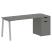 Стол письменный VR.SP-3-178.1.A 1780x720x750 (Серый/Белый Металл)