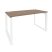 Стол рабочий на О-образном м/к Onix O.MO-SP-3.7 1380x720x750 (Тиквуд Темный/Белый Металл)