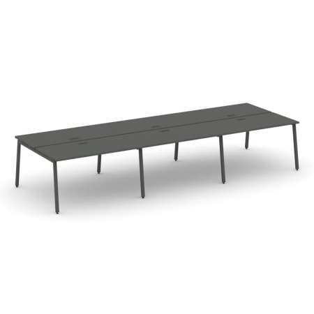 Рабочая станция 2-х сторонняя SN-4A.DRS-061 (2940х1232х750) (Антрацит/Металл Антрацит)