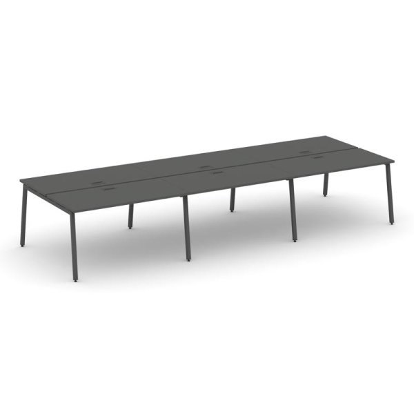 Рабочая станция 2-х сторонняя SN-4A.DRS-071 (2940х1432х750) (Антрацит/Металл Антрацит)